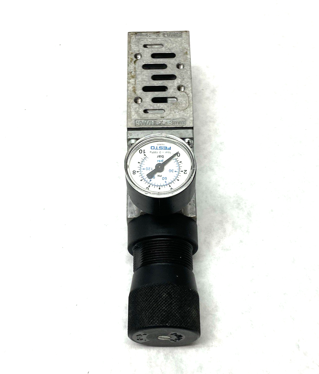 Festo LR-ZP-P-D-1-AS Intermediate Pressure Regulator Plate w/ Gauge 13000434 - Maverick Industrial Sales