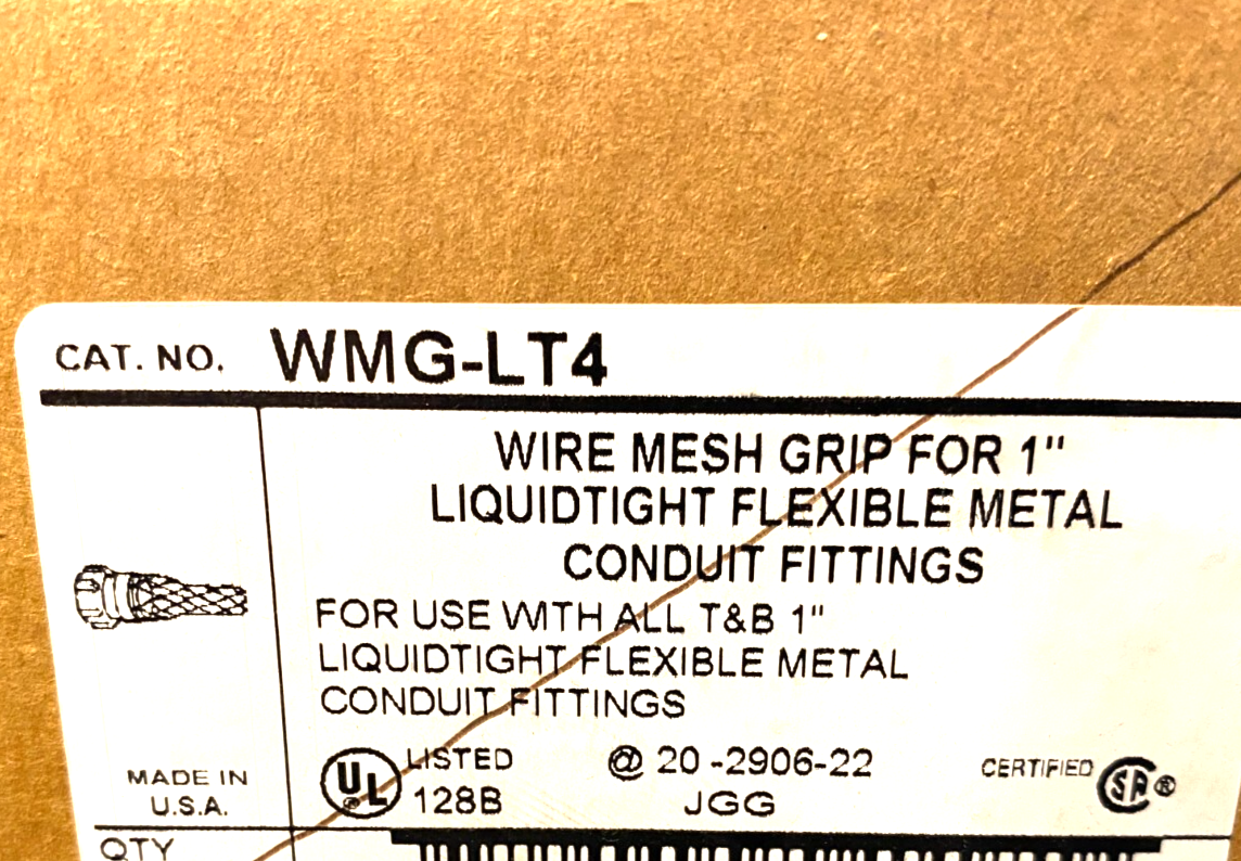 Thomas & Betts WMG-LT4 Wire Mesh Cable Grip for 1" Liquidtight Conduit - Maverick Industrial Sales