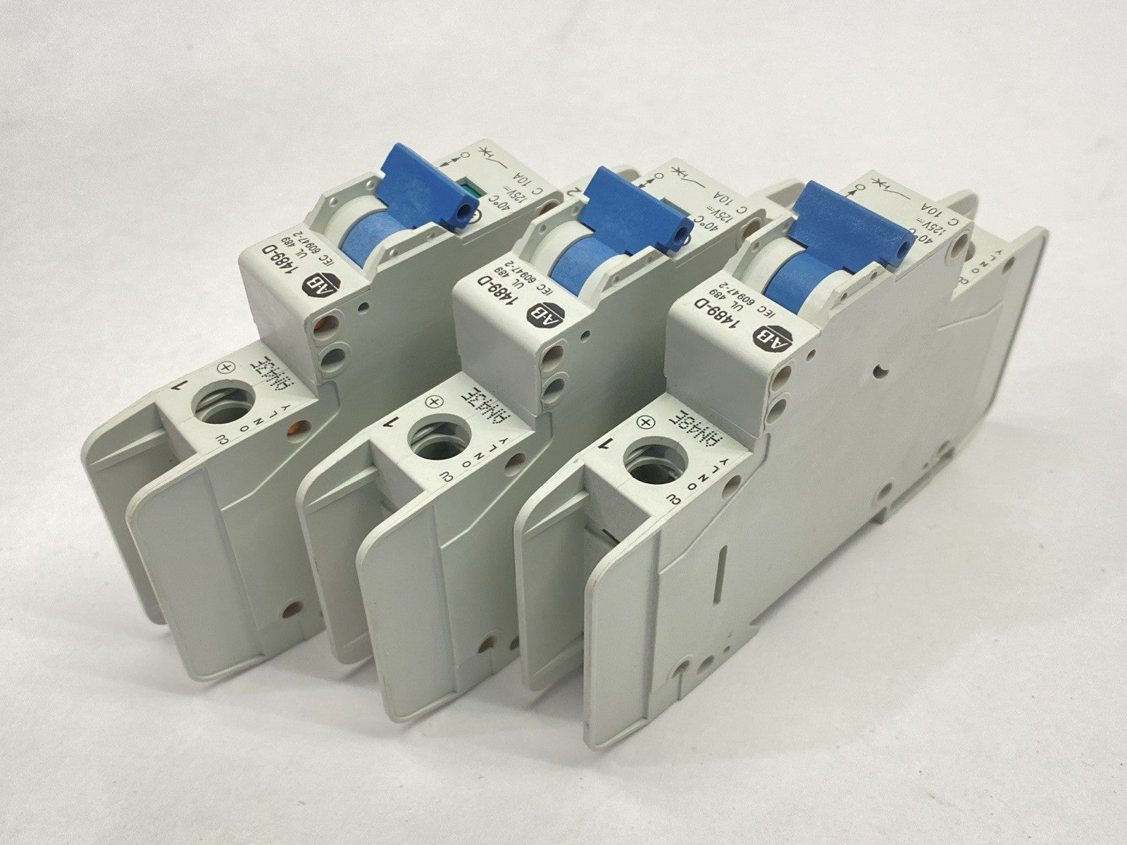 Allen Bradley 1489-D1C100 Ser A Circuit Breaker 1-Pole 10A 125V LOT OF 3 - Maverick Industrial Sales