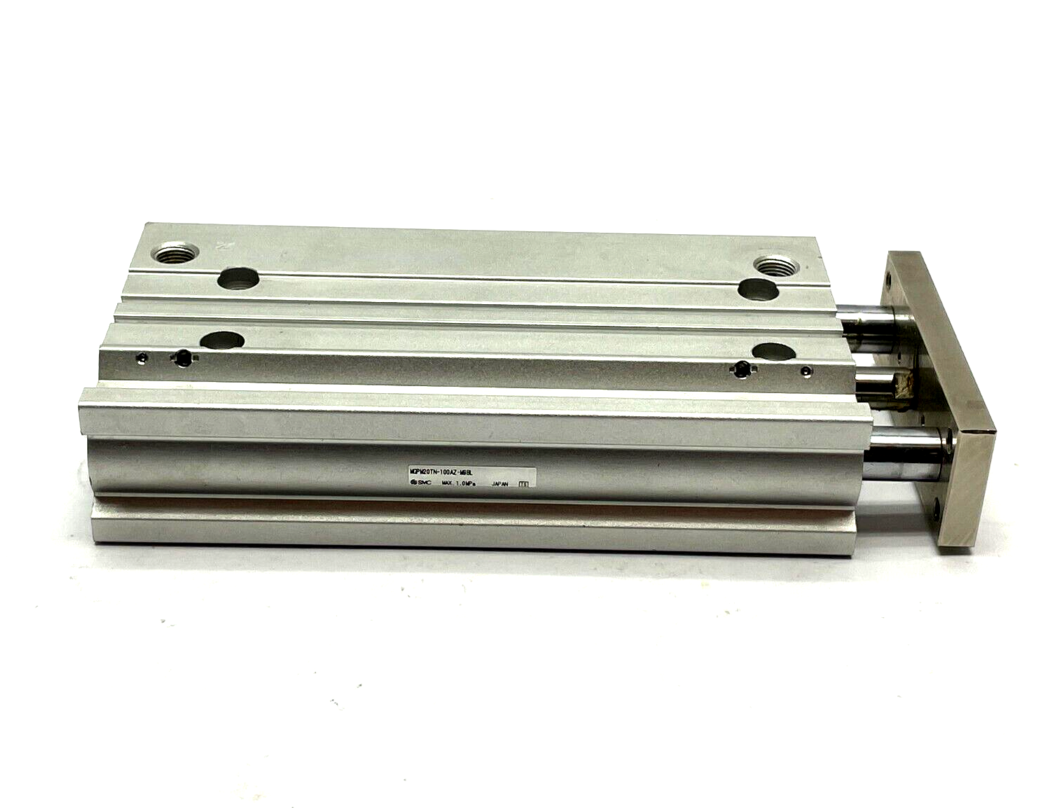 MGPM20TN-100AZ | SMC Compact Slide Bearing Guide Cylinder 20mm Bore 100mm Stroke - Used - Maverick Industrial Sales