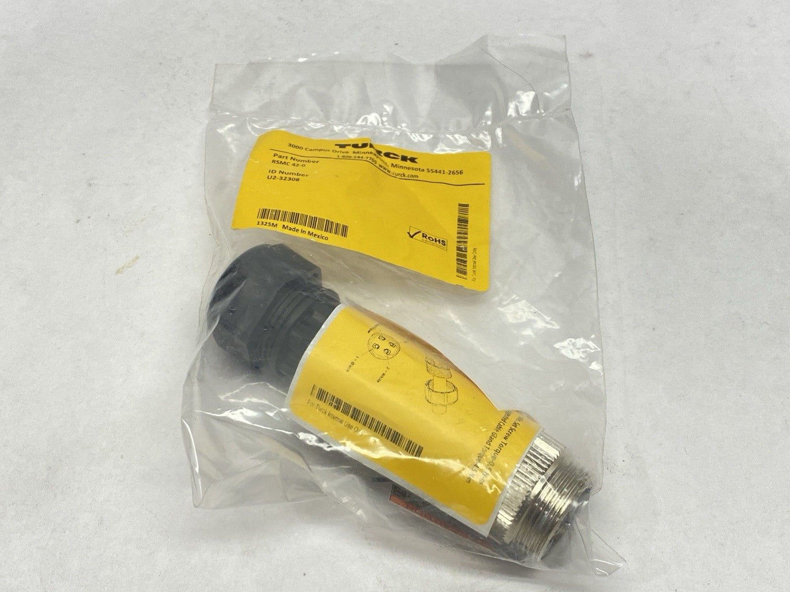RSMC 42-0 | Turck Field Wireable Connector Male 1-1/8" Powerfast 4-Pin U2-32308 - New - Maverick Industrial Sales
