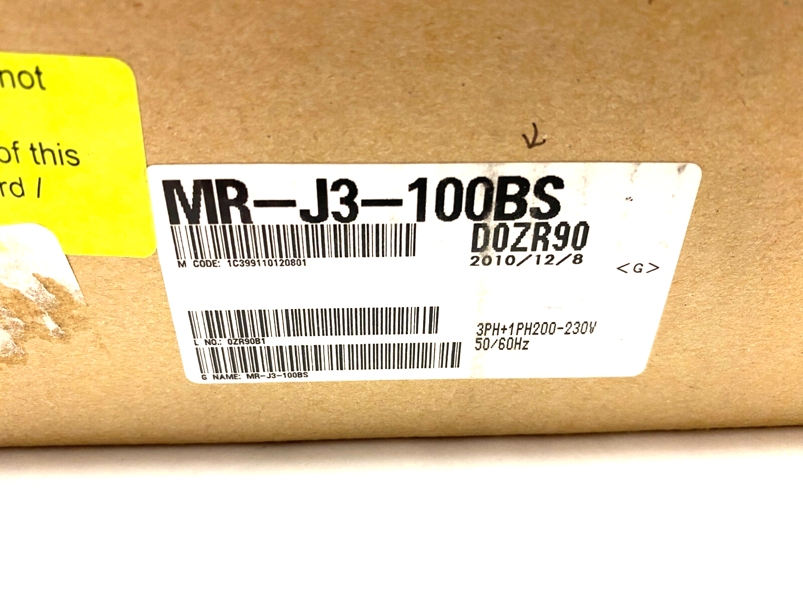Mitsubishi MR-J3-100BS Melservo AC Servo Drive/Amplifier - Maverick Industrial Sales