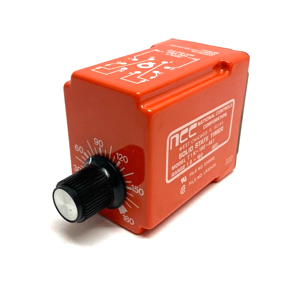 NCC National Controls Corp T1K-00180-461 Solid-State Time Delay Relay 1.8-180sec - Maverick Industrial Sales