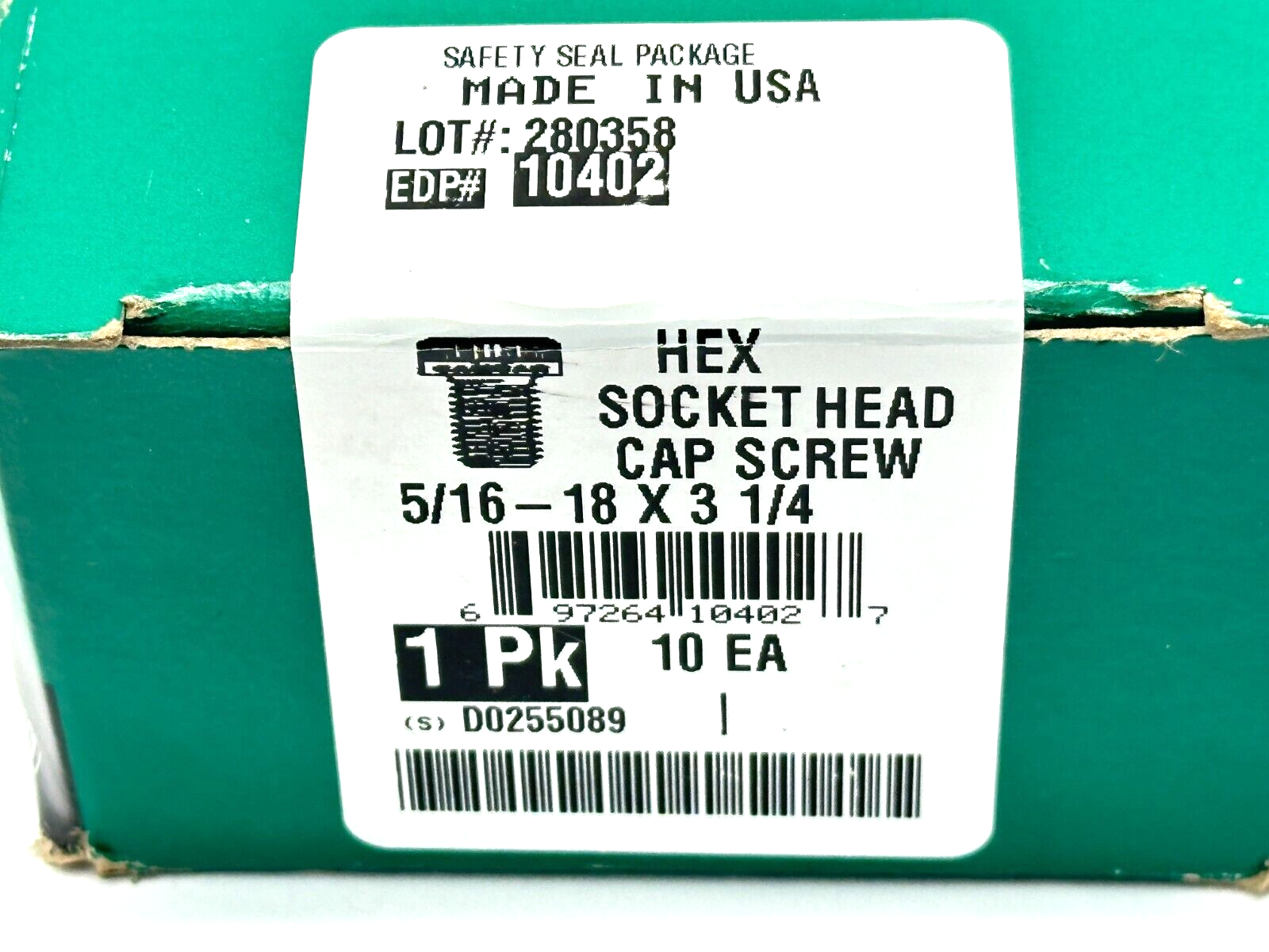 Camcar Hex Socket Head Cap Screw 5/16-18" X 3-1/4" BOX OF 10 - Maverick Industrial Sales