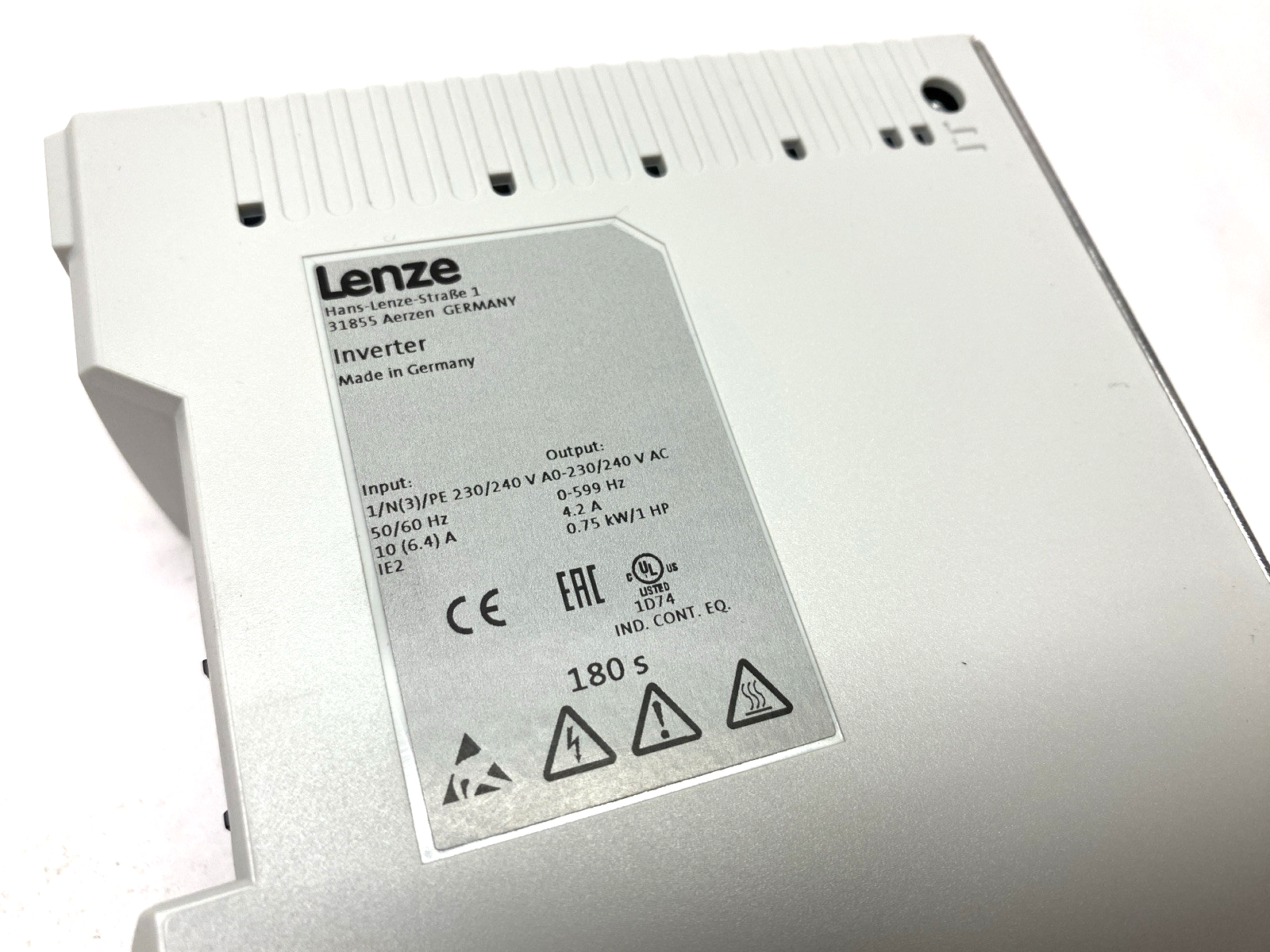 Lenze I51AE175D10001000S Inverter i510 1/N(3)/PE 230/240 V AC 0.75 kW/1 HP - Maverick Industrial Sales