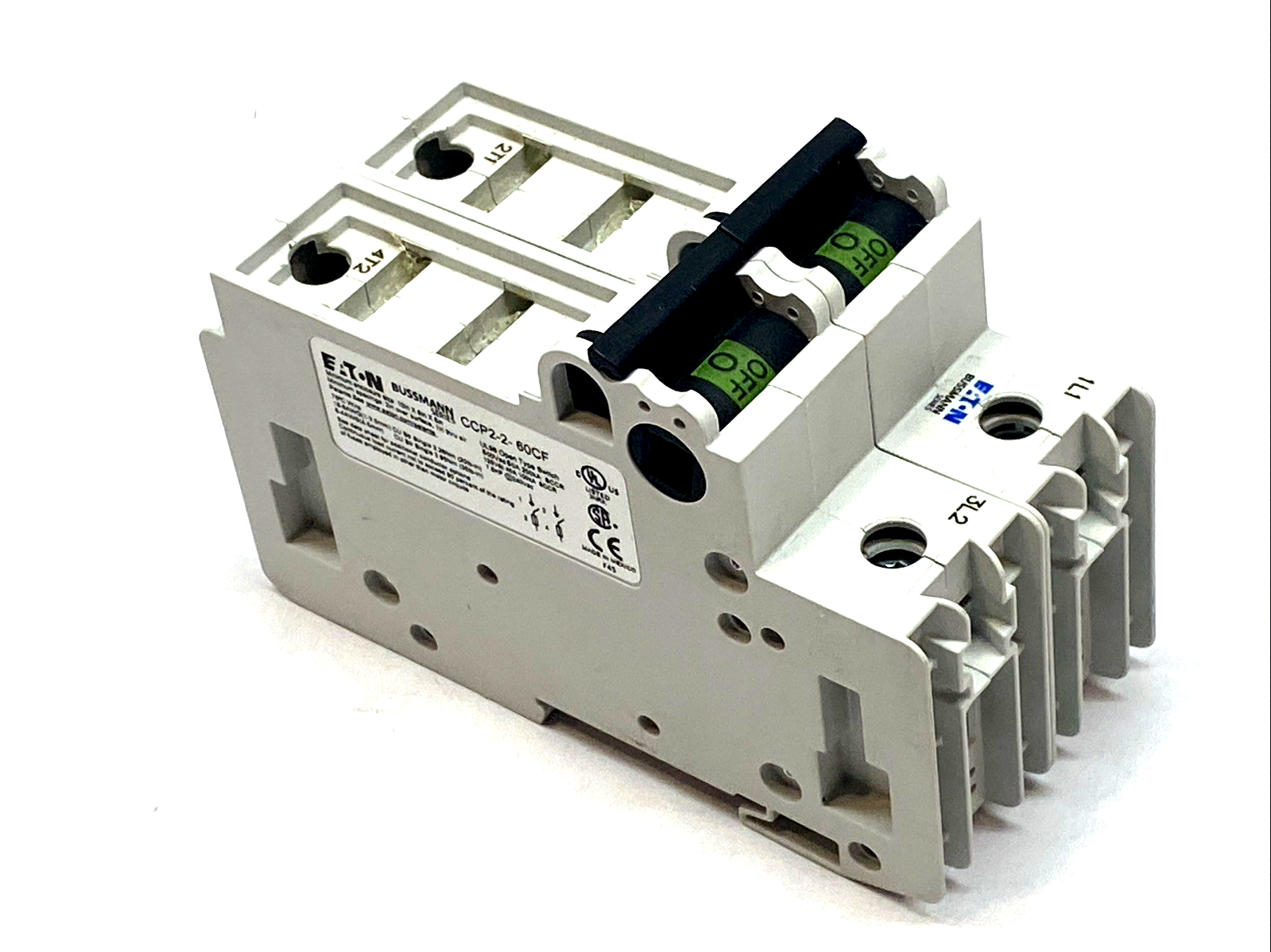 Eaton CCP2-CF Bussmann 30A 60A 100A Compact Circuit Protector 600V UL98 DIN Rail - Maverick Industrial Sales