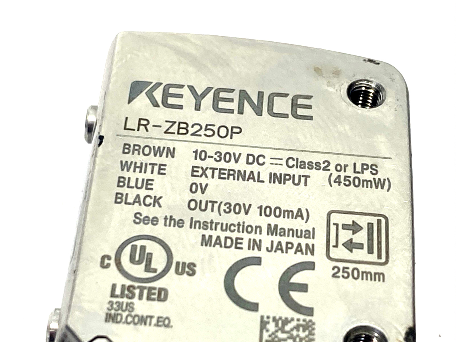 Keyence LR-ZB250P Laser Sensor CUT CABLE - Maverick Industrial Sales