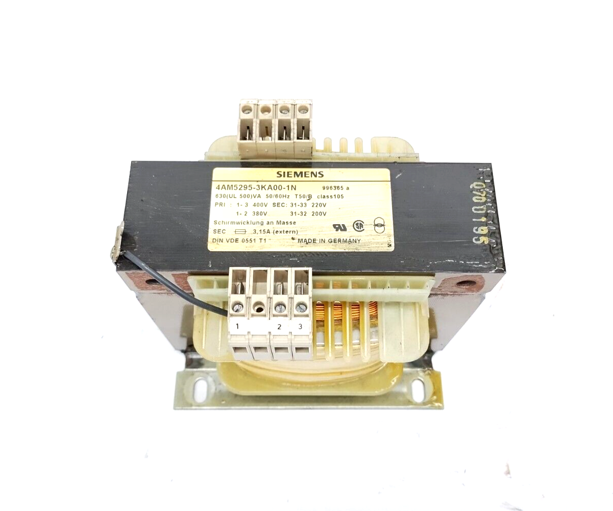 Siemens 4AM5295-3KA00-1N Transformer 400/380V Primary 220/200V Secondary 996365a - Maverick Industrial Sales