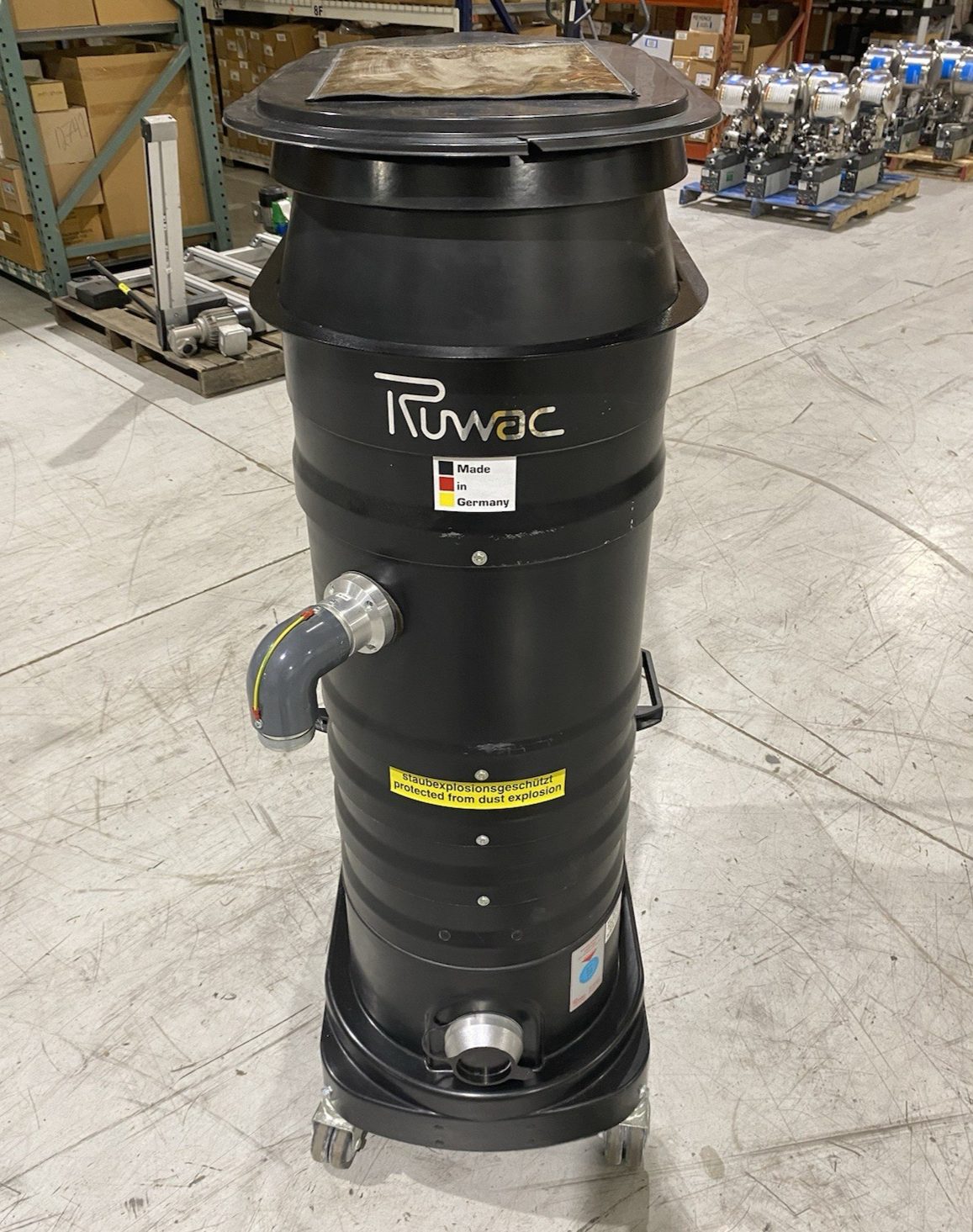 DS 1221-LS M | Ruwac Continuous Duty Industrial HEPA Vacuum 3HP 180CFM, Quiet Op. - Used - Maverick Industrial Sales