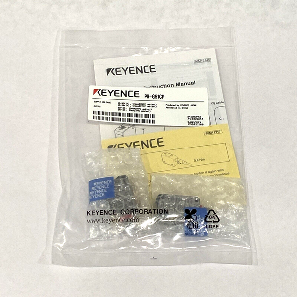 Keyence PR-G51CP Photoelectric Sensor Rectangular Thrubeam M8 30m - Maverick Industrial Sales