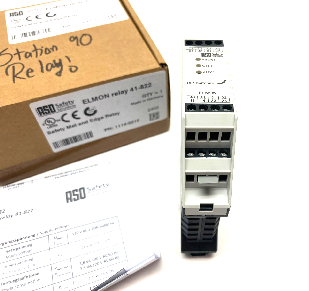 ASO Safety Solutions 1114-0210 Safety Mat and Edge Relay ELMON relay 41-822 - Maverick Industrial Sales