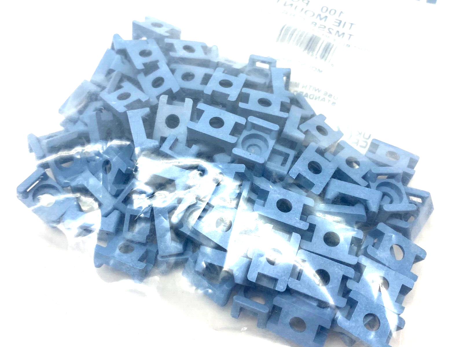 Panduit TM2S8-C86 Light Blue Metal Detectable Nylon Cable Tie Mount PKG OF 100 - Maverick Industrial Sales