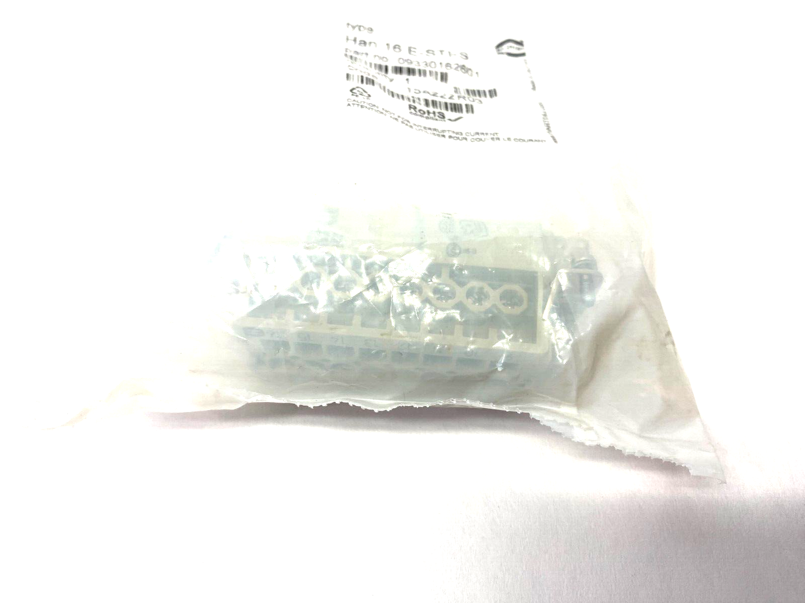 Harting 09330162601 Insert Screw Connector Han E 16 Pos. M - Maverick Industrial Sales