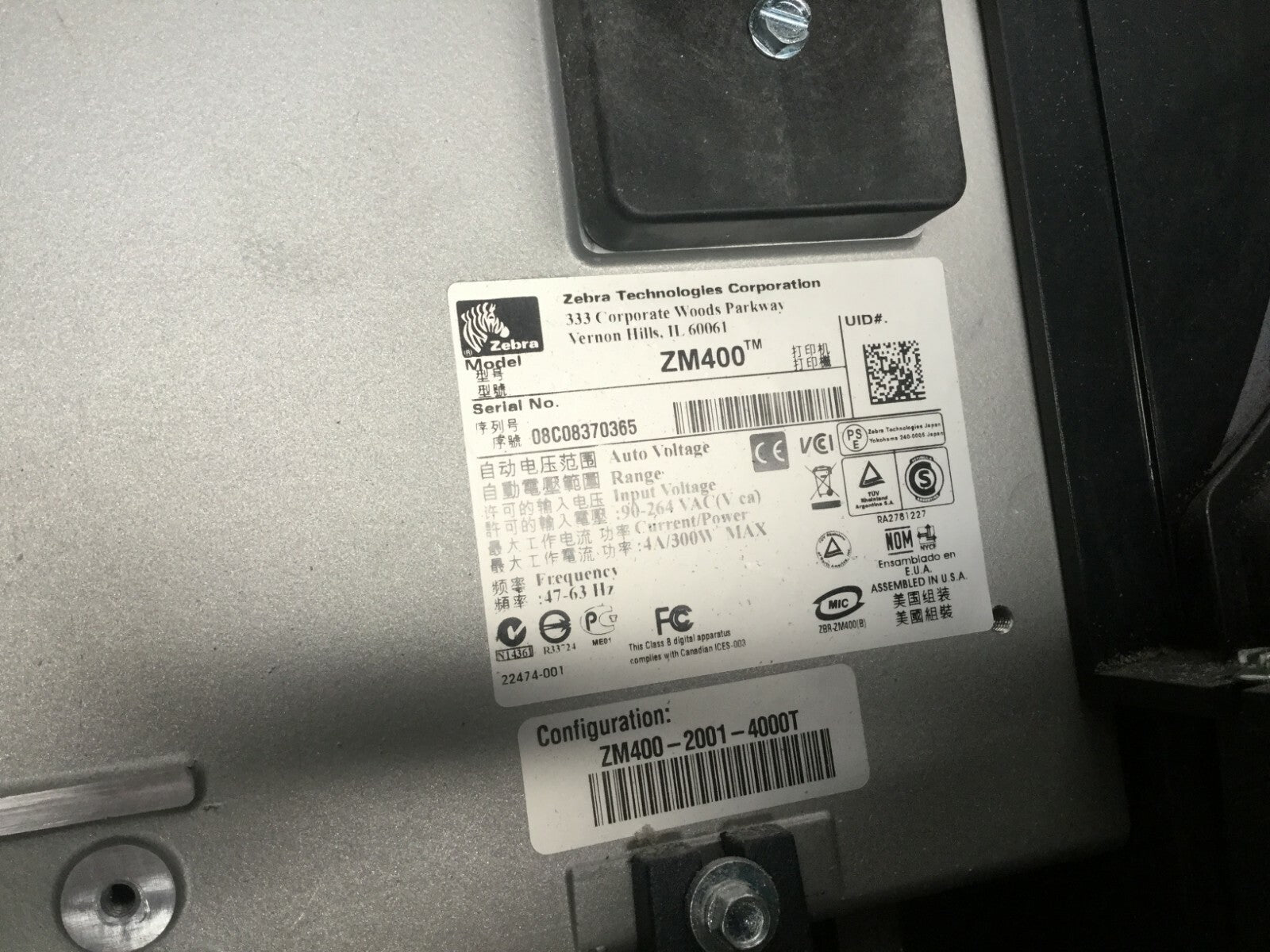 Zebra ZM400-2001-4000T Thermal Label Printer ZM400 - D - Maverick Industrial Sales