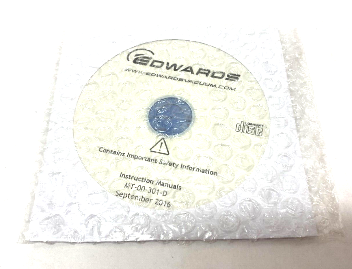 Edwards Vacuum MT-00-301-D Ultra High Vacuum Chamber Instruction Manuals DVD - Maverick Industrial Sales