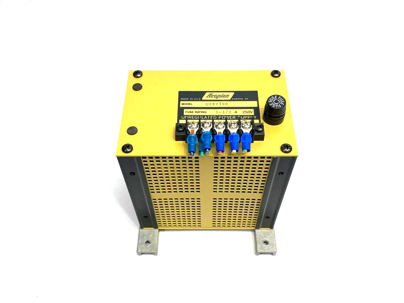 Acopian U28Y300 Unregulated Power Supply 1-1/2A 250V Fuse Rating - Maverick Industrial Sales