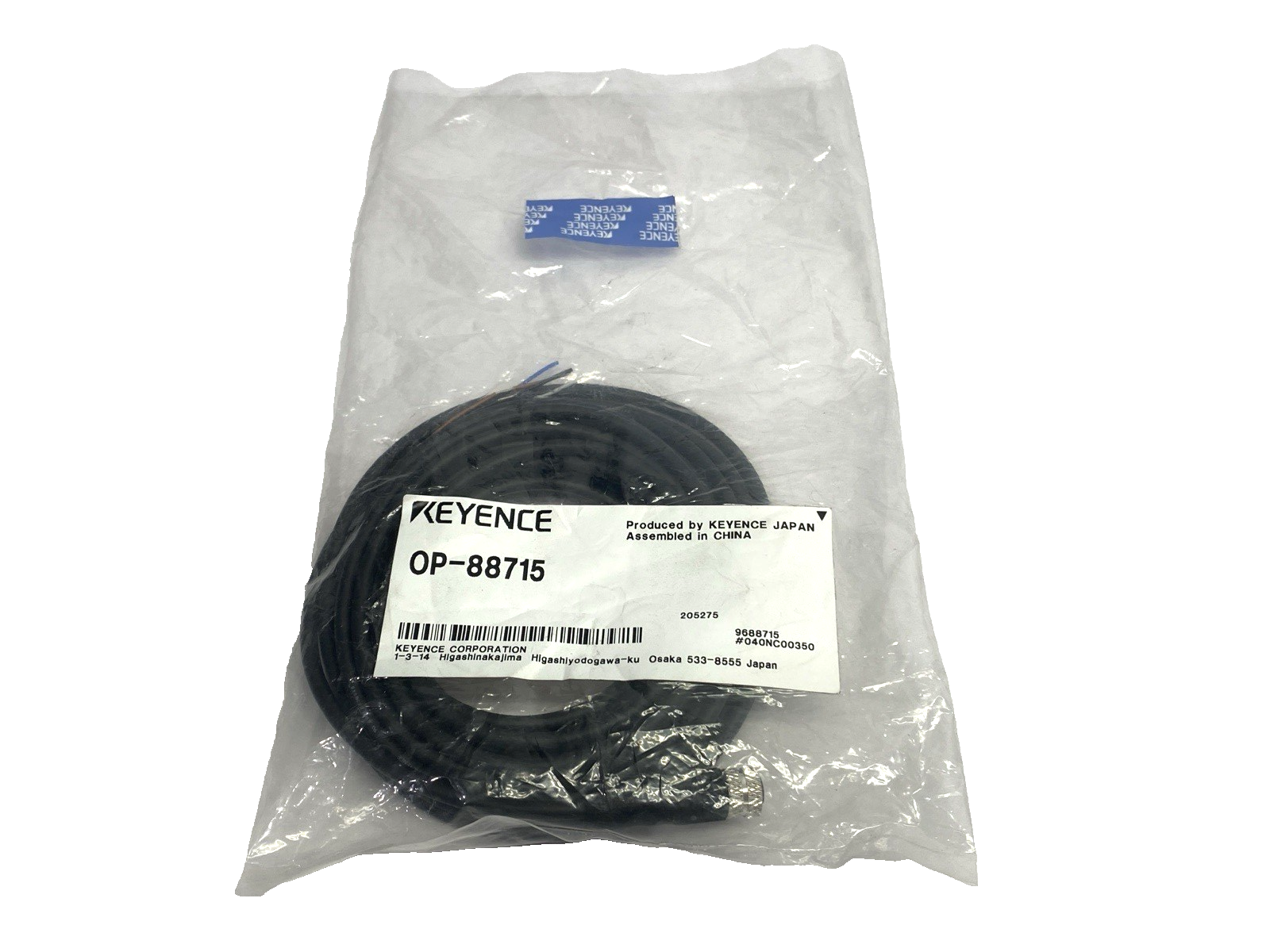 Keyence OP-88715 Single Ended Female Cordset M8 4-Pin 5m - New – Open box - Maverick Industrial Sales