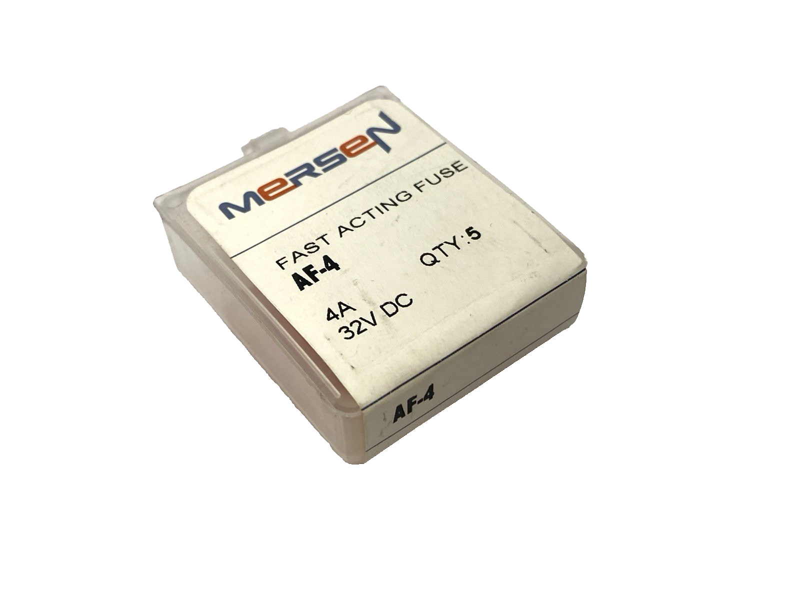 Mersen AF-4 Fast Acting Automotive Fuse 4A 32VDC LOT OF 5 - Maverick Industrial Sales