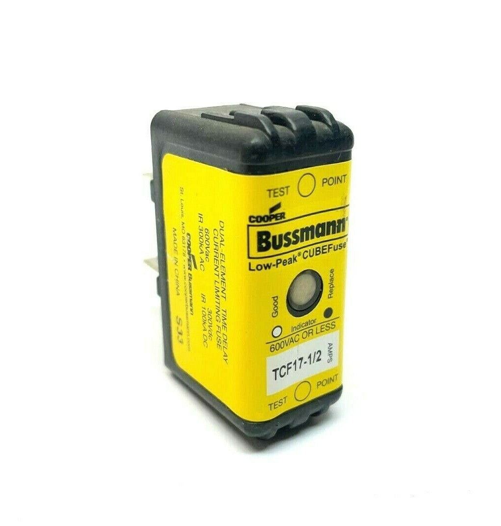 Cooper Bussman TCF17-1/2 Buss CubeFuse 17.5A Dual-Element Time Delay Fuse - Maverick Industrial Sales