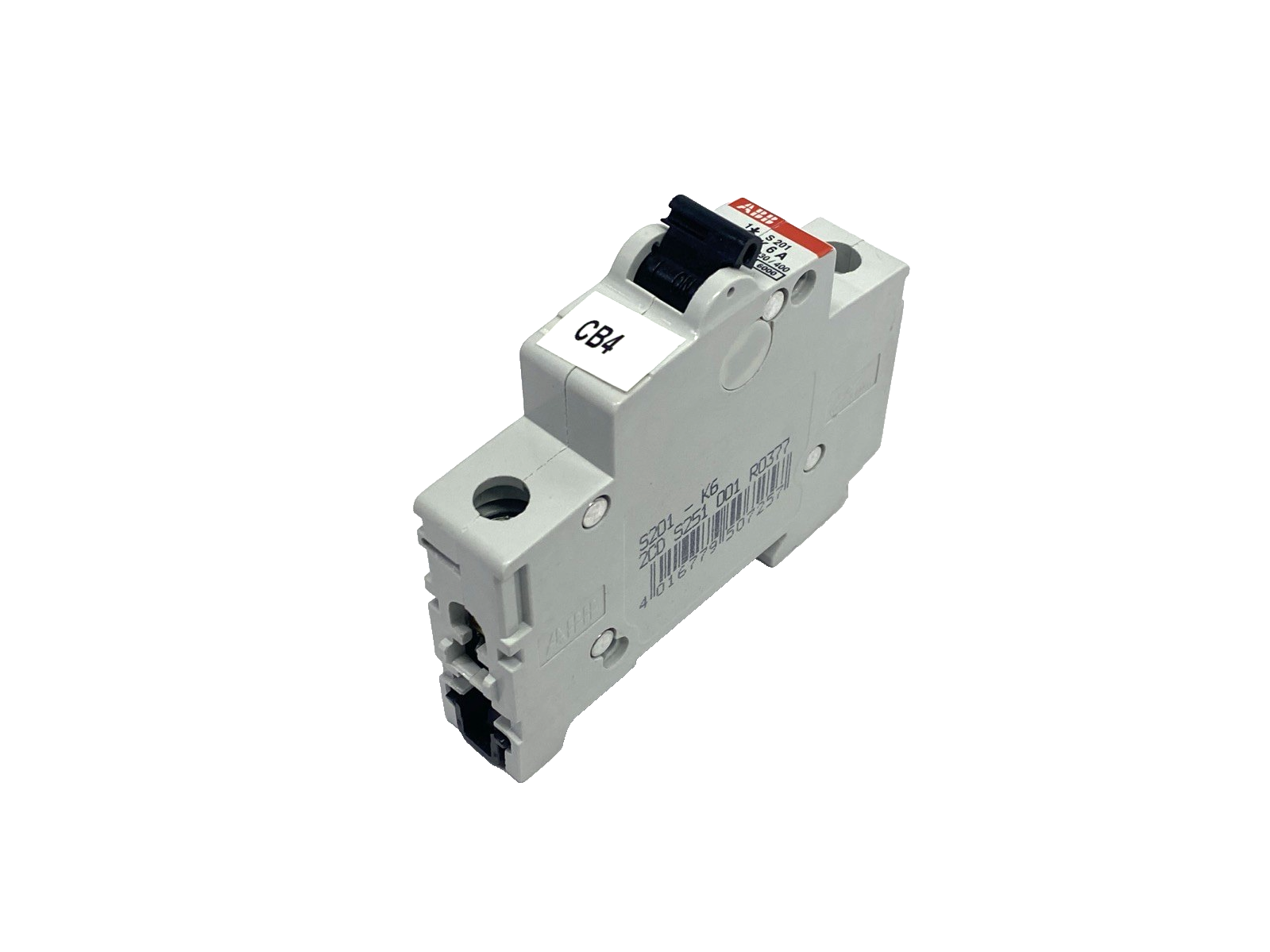 2CDS251001R0377,S201-K6 | ABB S201-K6 Miniature Circuit Breaker 6A 1-Pole 2CDS251001R0377 LOT OF 3 - Used - Maverick Industrial Sales