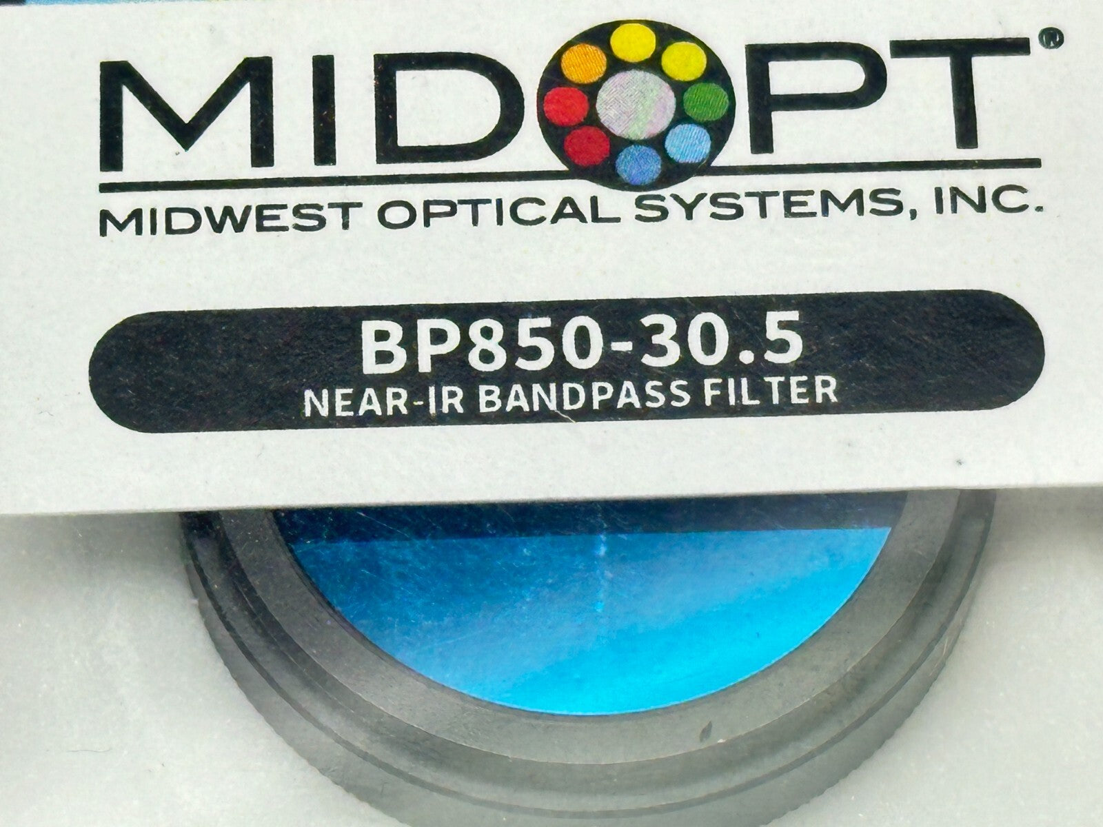 MidOpt BP850-30.5 Broad Bandwidth NIR Bandpass Filter M30.5x0.5 - Maverick Industrial Sales