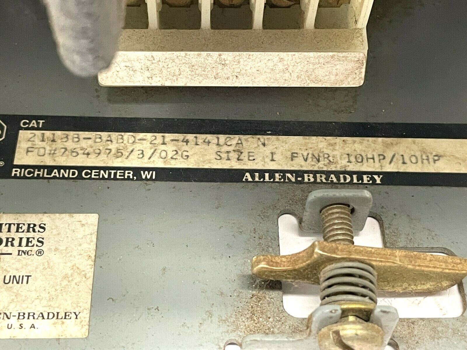 Allen Bradley 2113B-BABD-21-4141CA Motor Control Center Unit 10HP - Maverick Industrial Sales