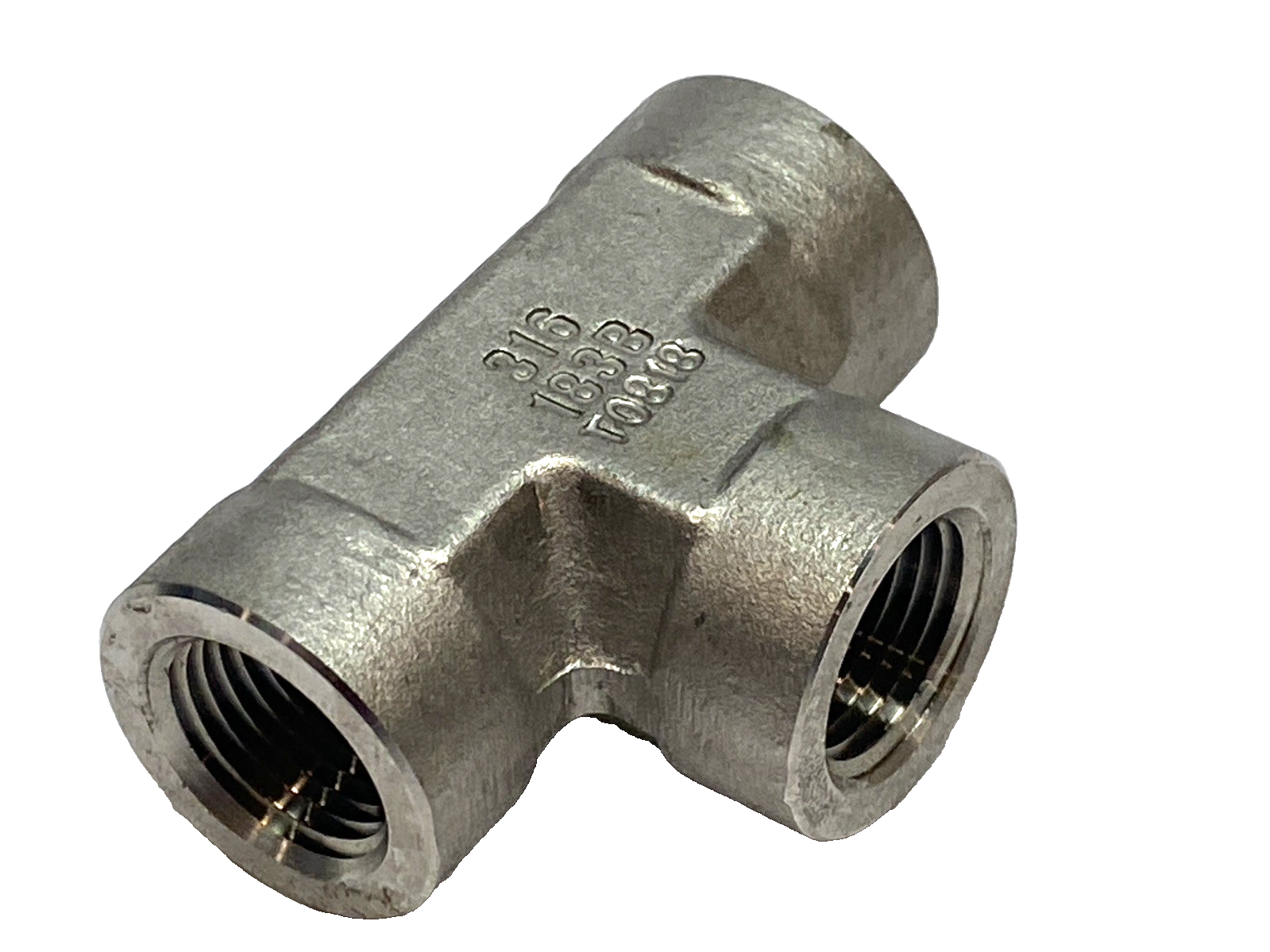 Parker 3/8 MMO-SS Female Pipe Tee 3/8-18 NPTF Stainless Steel Fitting - Maverick Industrial Sales