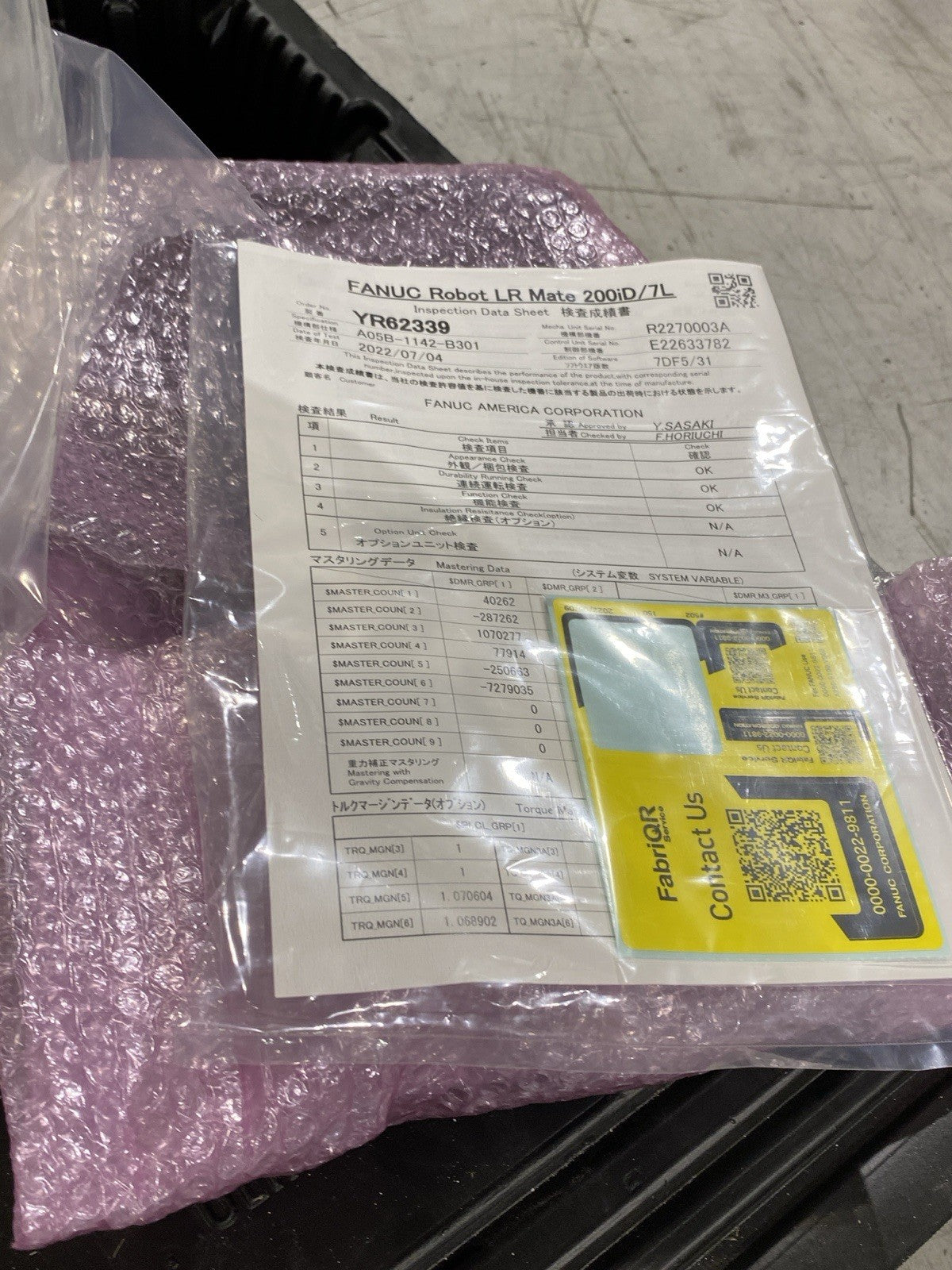 FANUC LR Mate 200iD/7L , R-30iB Mate Plus Controller, A05B-2256-0013#EMH Pendant - Maverick Industrial Sales