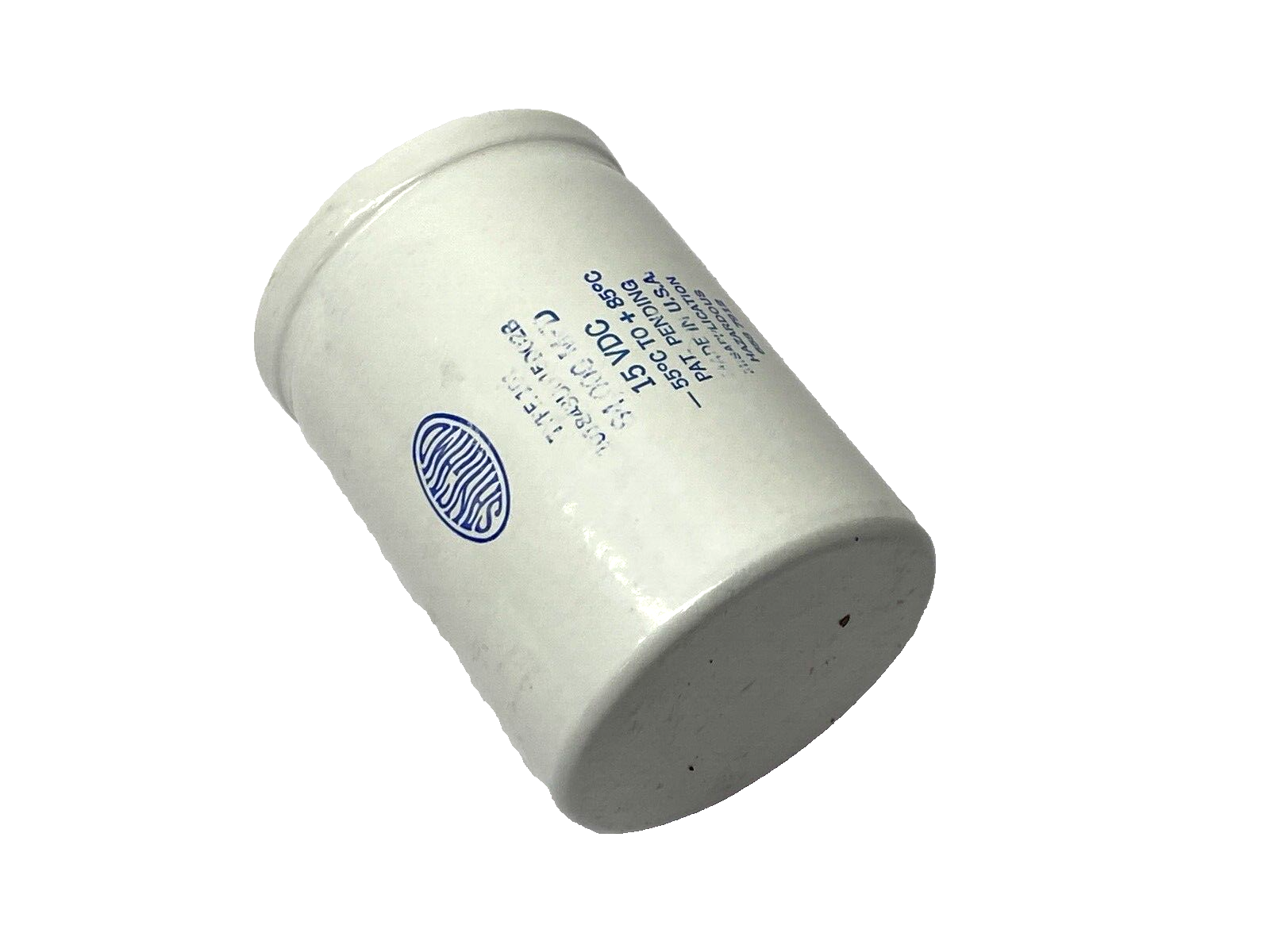101843U015DC2B | Sangamo Aluminum Electrolytic Large Can Capacitor 15VDC - Used - Maverick Industrial Sales