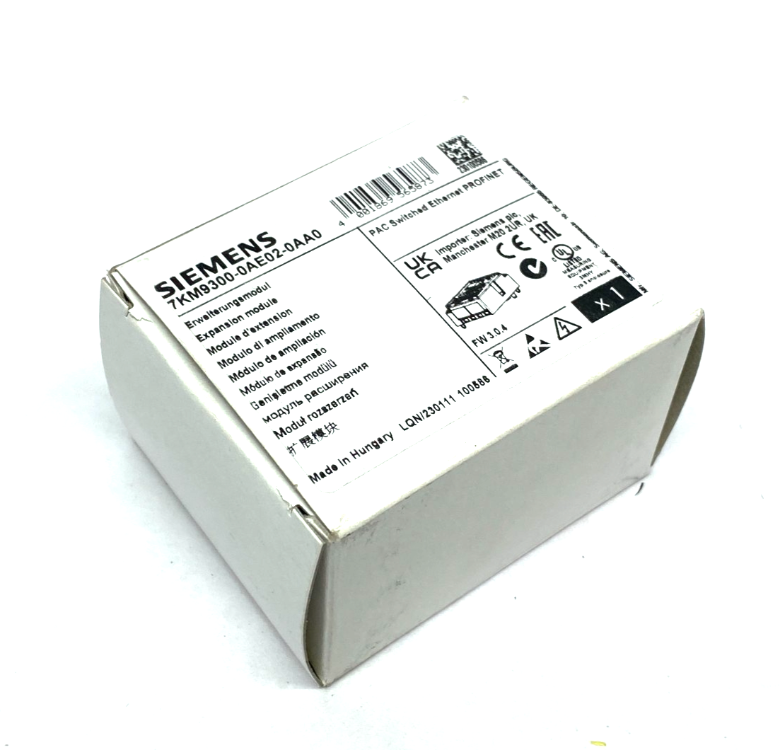 7KM9300-0AE02-0AA0 | Siemens Expansion Module, PAC Switched Ethernet PROFINET - New – Open box - Maverick Industrial Sales
