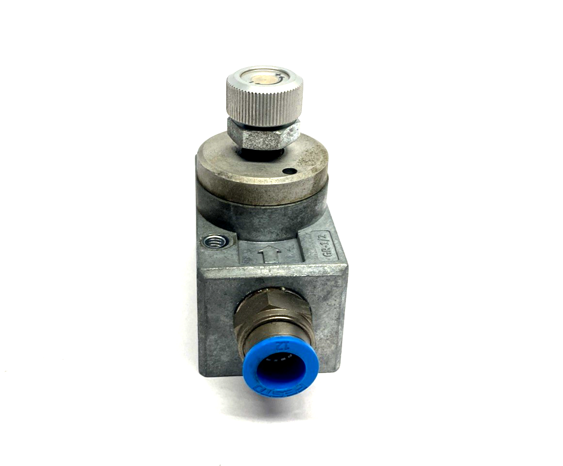 Festo GR-1/2 Pneumatic One-Way Flow Control Valve G 1/2" 3720 - Used - Maverick Industrial Sales