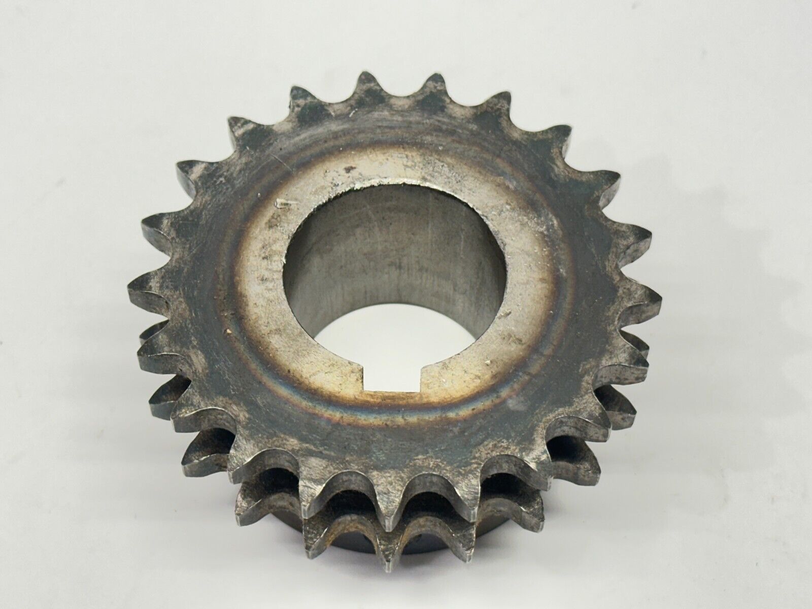 Double Roller Chain Sprocket 21 Teeth 1-1/2" Bore 3-5/8" OD 3/8" Key - Maverick Industrial Sales