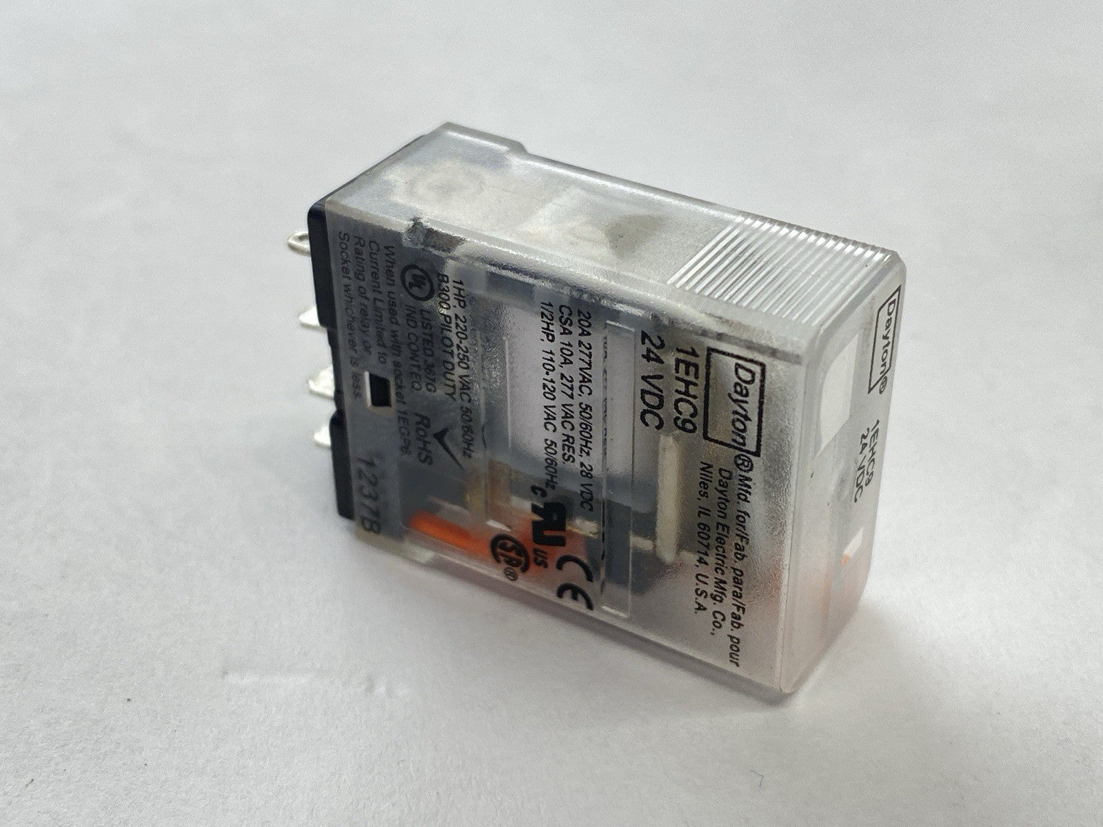 Dayton 1EHC9 General Purpose Plug In Relay 15A 24VDC LOT OF 7 - Maverick Industrial Sales
