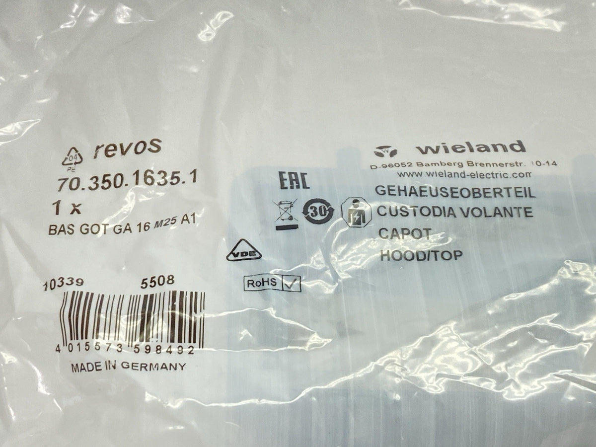 Wieland Electric HOOD BAS GOT GA 16 M25 A1 Cable Hood 70.350.1635.1 - Maverick Industrial Sales