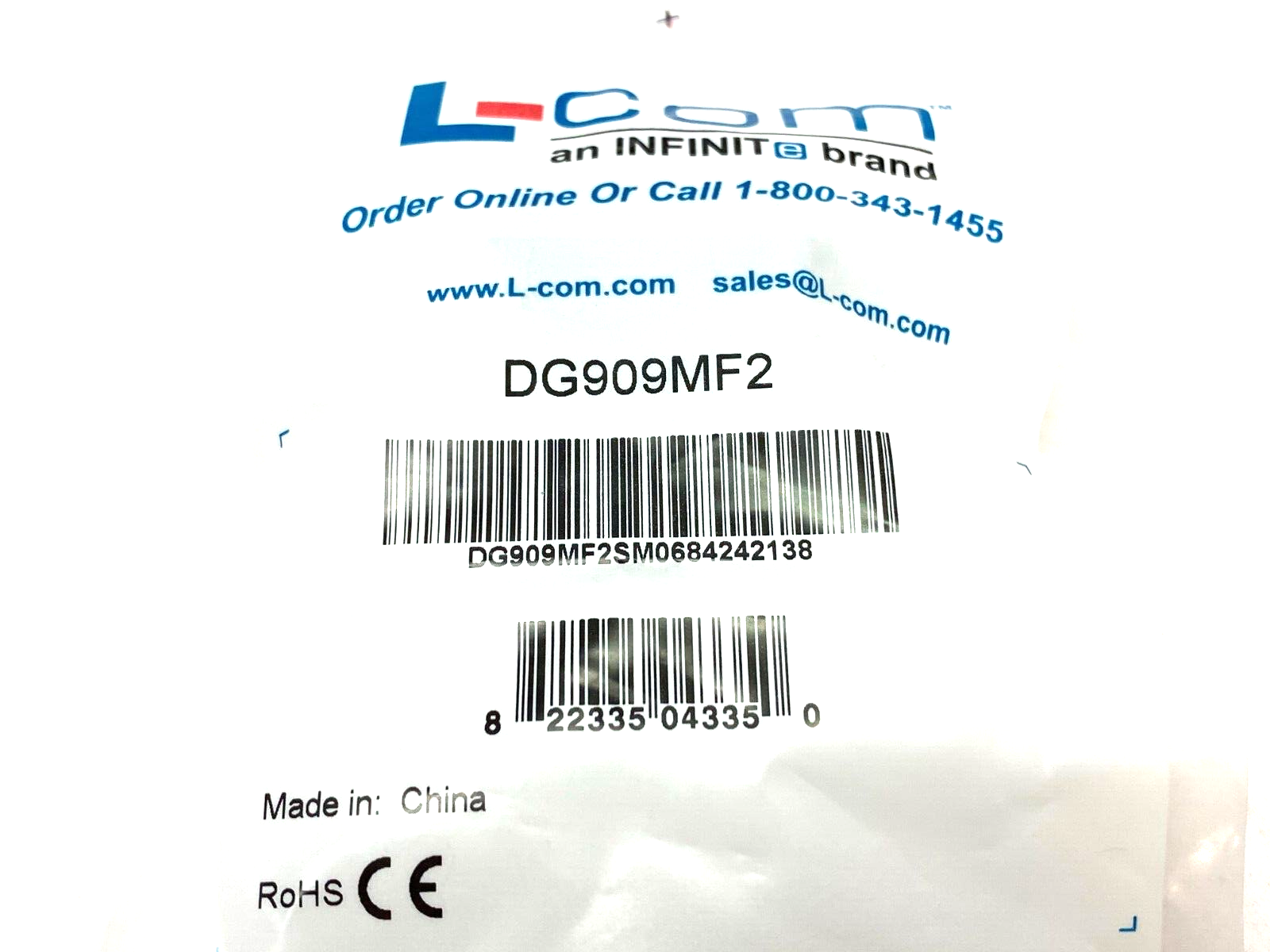Lcom DG909MF2 Low Profile Right Angle Adapter DB9 Male to Female Cable Exit 2 - Maverick Industrial Sales