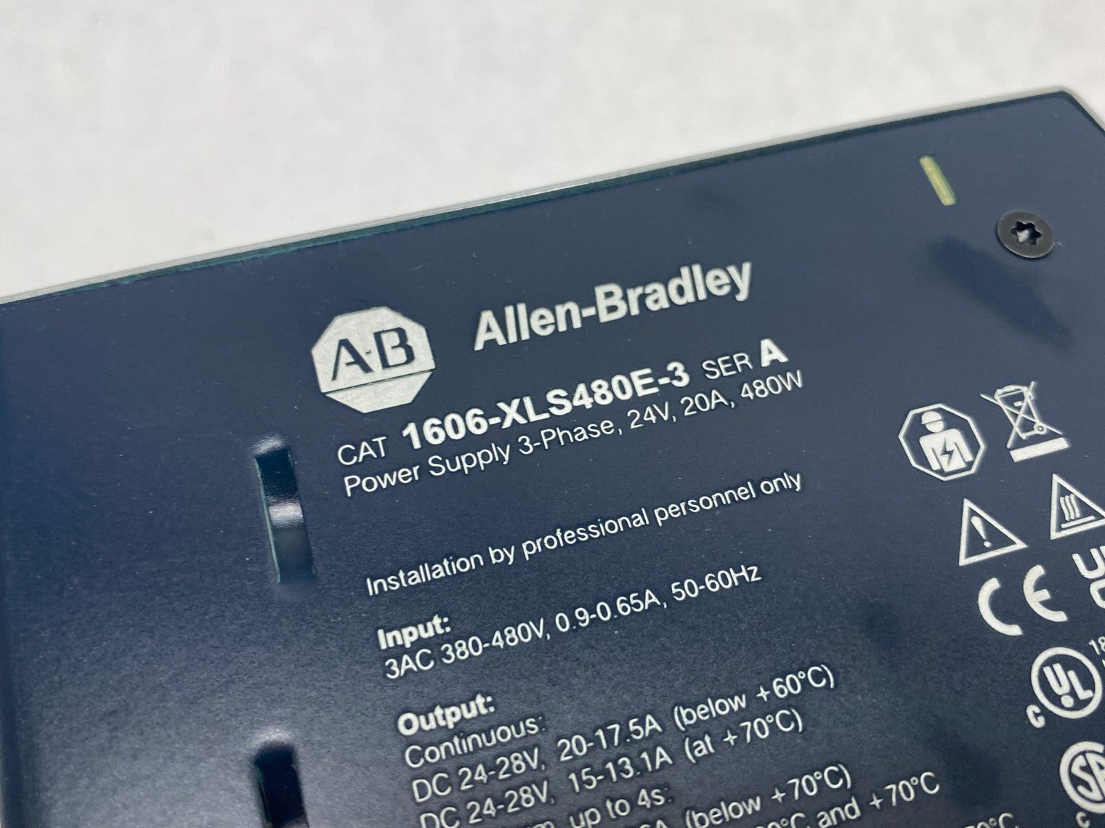 Allen Bradley 1606-XLS480E-3 Ser. A Power Supply 3-Phase 24V 20A 480W - Maverick Industrial Sales