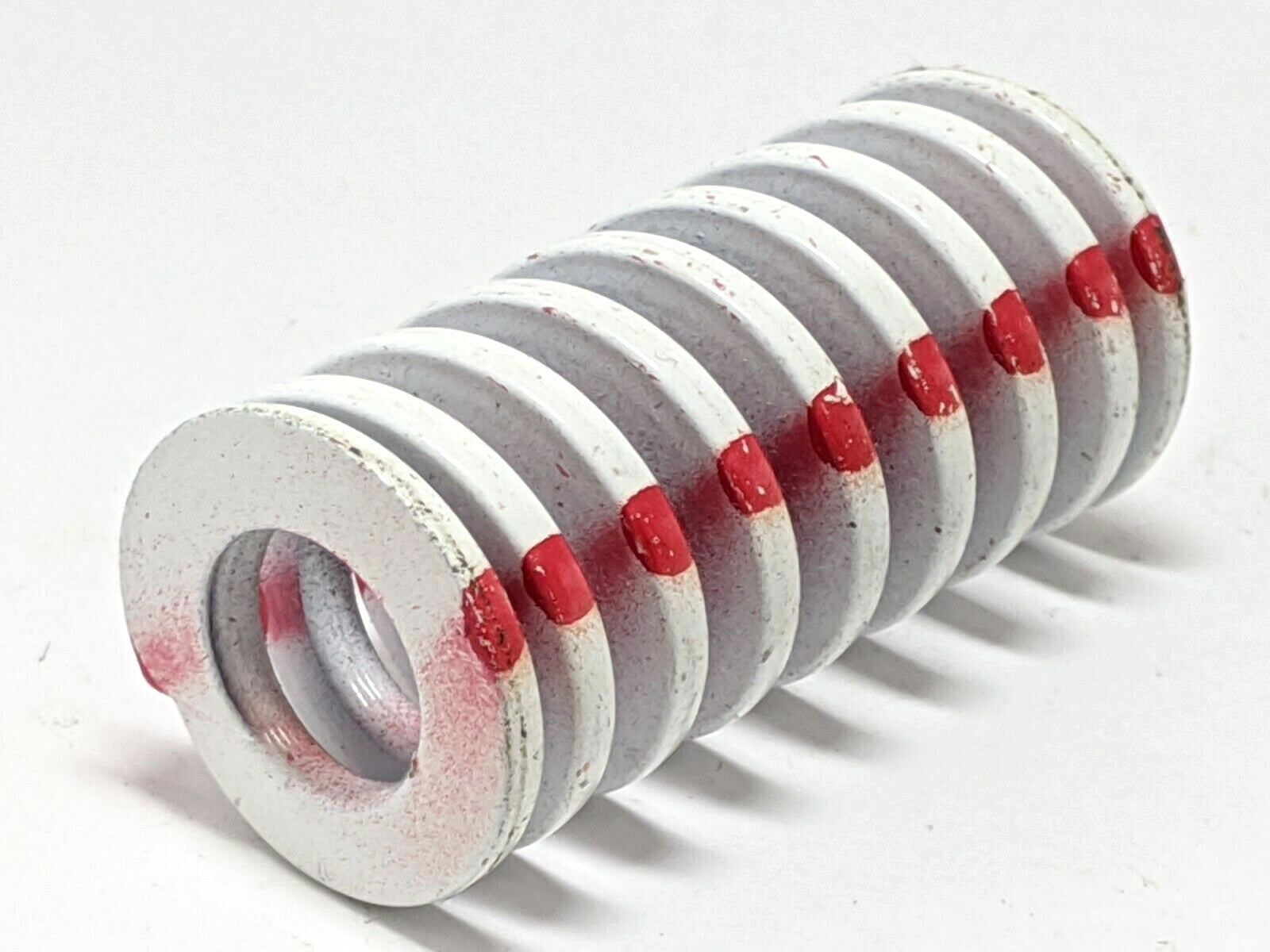 Associated Spring Raymond 205-508 Red / Painted White Die Spring 1” x 2” - New – Open box - Maverick Industrial Sales