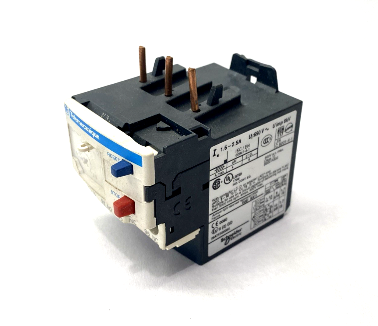 Telemecanique LRD07 Thermal Overload Relay 1.6-2.5A TeSys-034677 - Maverick Industrial Sales
