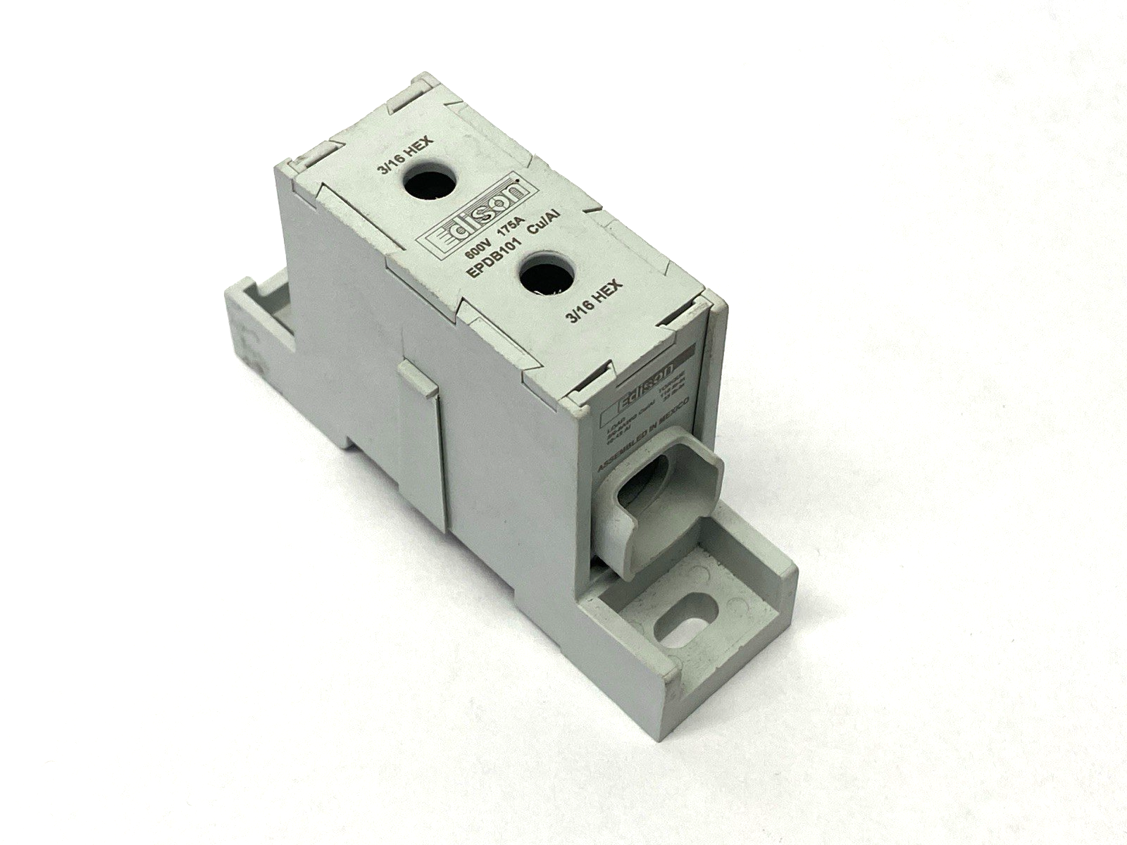 Edison EPDB101 Power Distribution Block 3/16" 600V 175A - Maverick Industrial Sales