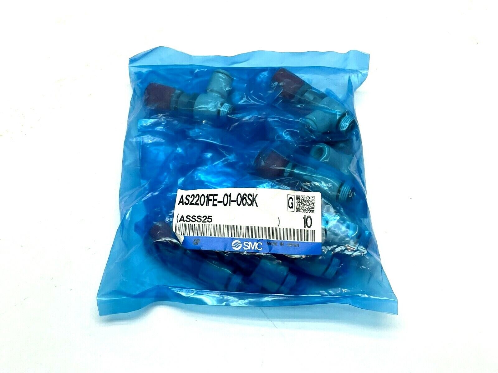 SMC AS2201FE-01-06SK Speed Control w/ Exhaust Fitting PKG OF 10 - Maverick Industrial Sales