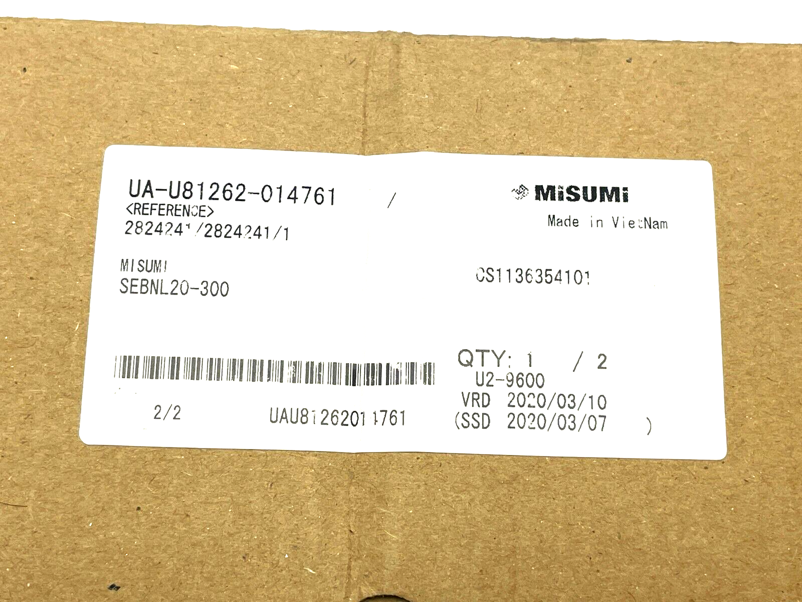 MiSUMi SEBNL20-300 Linear Guide Assembly - Maverick Industrial Sales