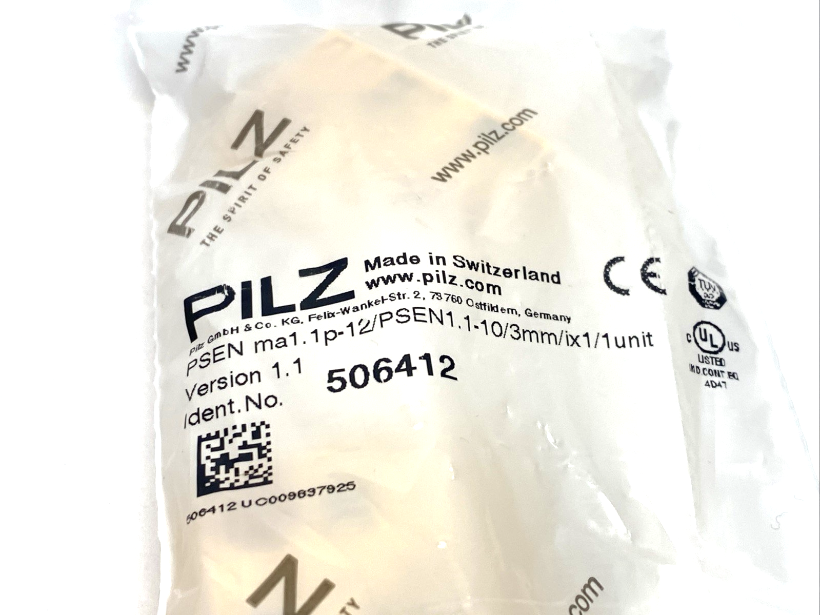 PSEN ma1.1p-12/PSEN1.1-10/3mm/ix1/1unit | Pilz Magnetic Safety Switch, 506412 - New - Maverick Industrial Sales