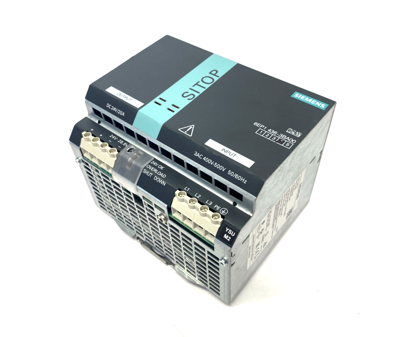 Siemens 6EP1436-3BA00 SITOP Modular Stabilized Power Supply 400-500VAC 24VDC 20A - Maverick Industrial Sales