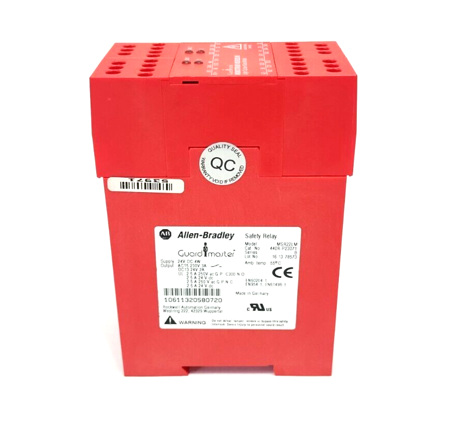 Allen Bradley 440R-P23071 Ser. B Guardmaster MSR22LM Safety Relay 2NO 1NC 24VDC - Maverick Industrial Sales