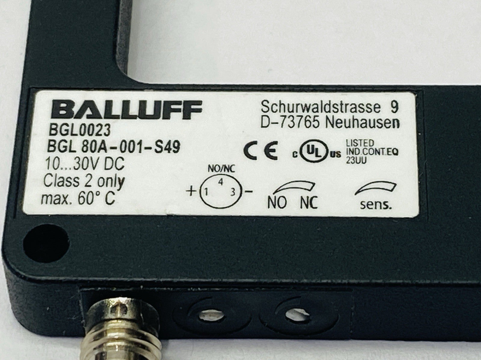Balluff BGL0023 Photoelectric Fork Sensor 10 x 100 x 88mm BGL 80A-001-S49 - Maverick Industrial Sales