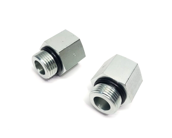 Parker 12-3/4 F5OG-S Port Adapter 3/4"-14 NPT Female To Male 1-1/16"-12 LOT OF 2 - Maverick Industrial Sales