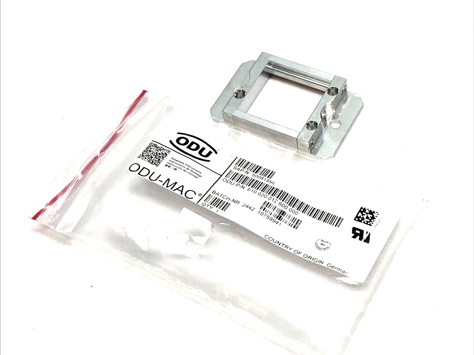 610.020.012.600.000 | ODU Mini-Snap L Receptacle - New – Open box - Maverick Industrial Sales