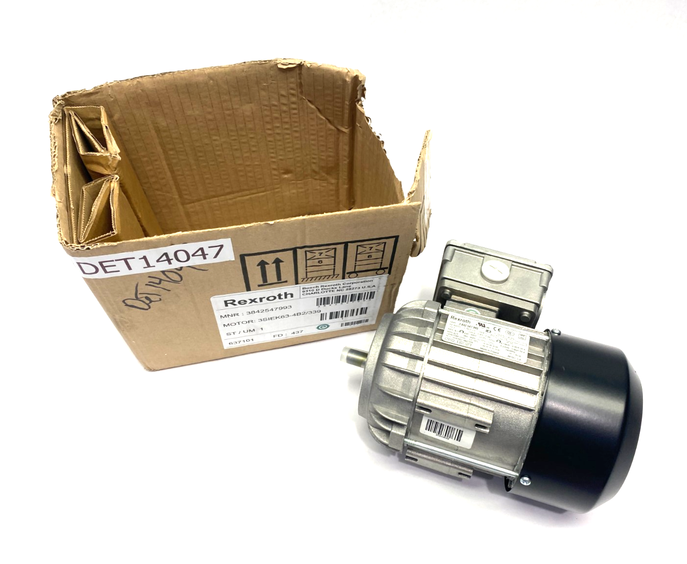 Bosch Rexroth 3842547993 Electric Motor 3-Phase, .22kW, 3SIEK63-4B2/339 - Maverick Industrial Sales
