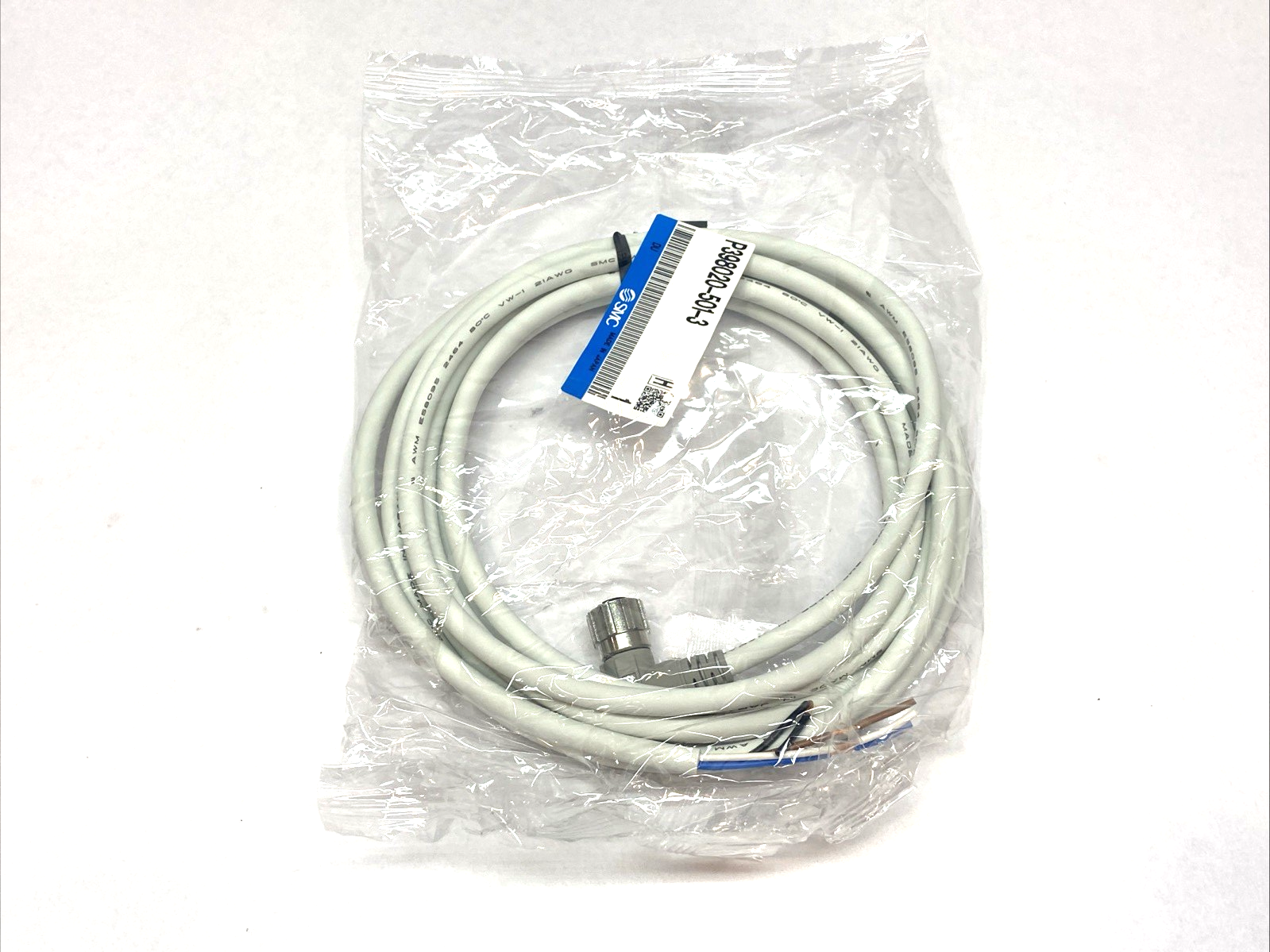 SMC P398020-501-3 Power Cable ITV Regulator Right Angle 3m Cord - Maverick Industrial Sales