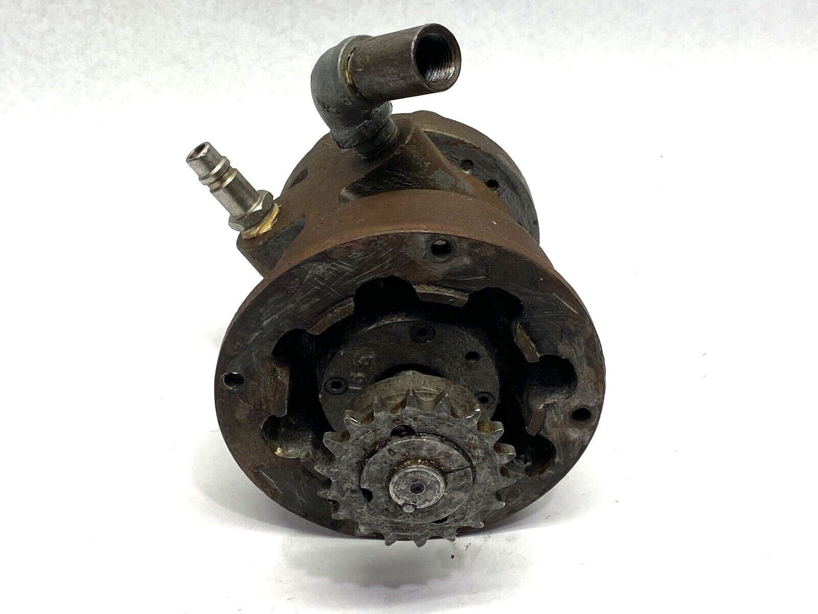 Gast 8AM-NRV-32A Air Motor 2500RPM w/ Morse TLB 418 USE TLB 1210 Gear Sprocket - Maverick Industrial Sales